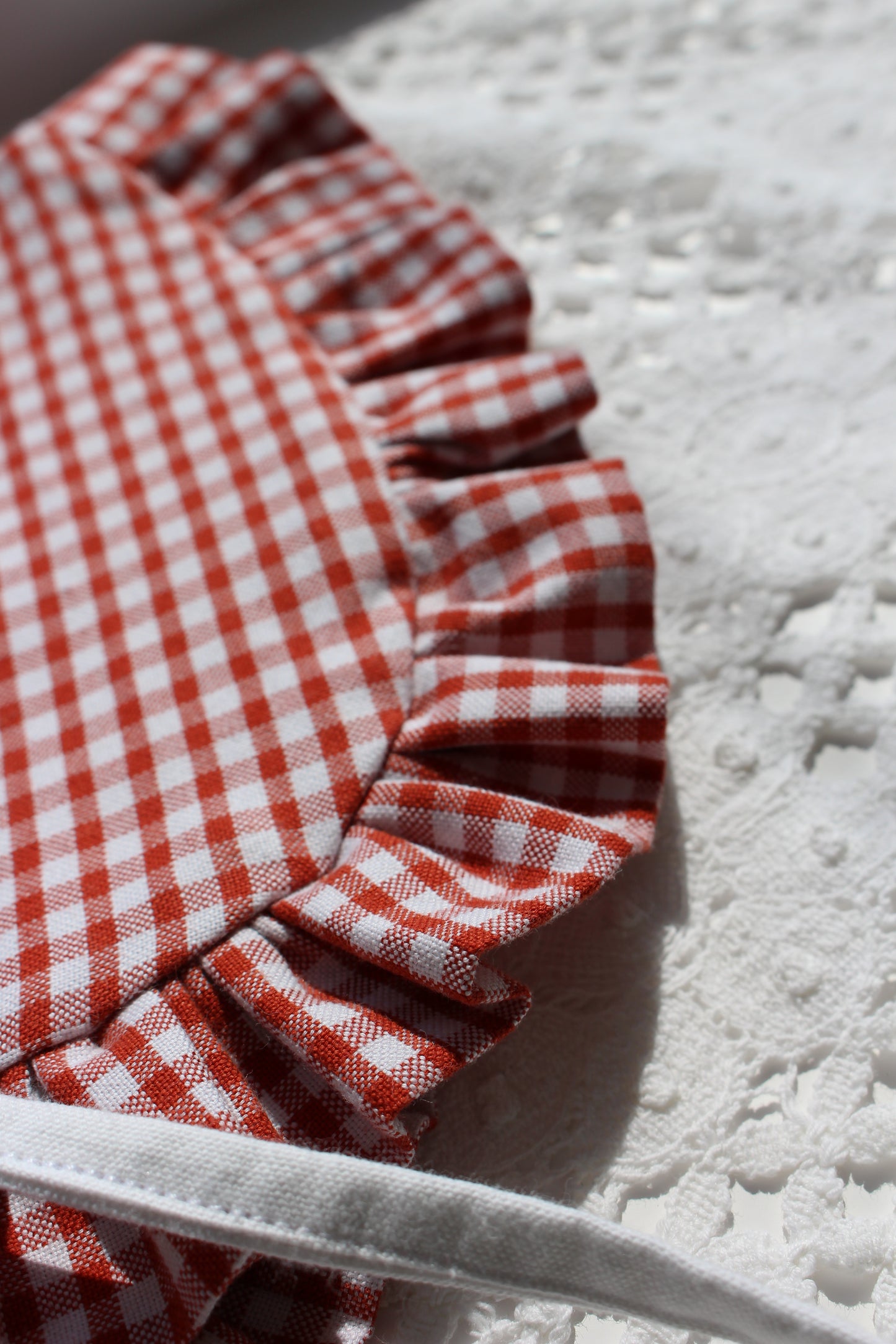 Red Gingham Cotton Collar