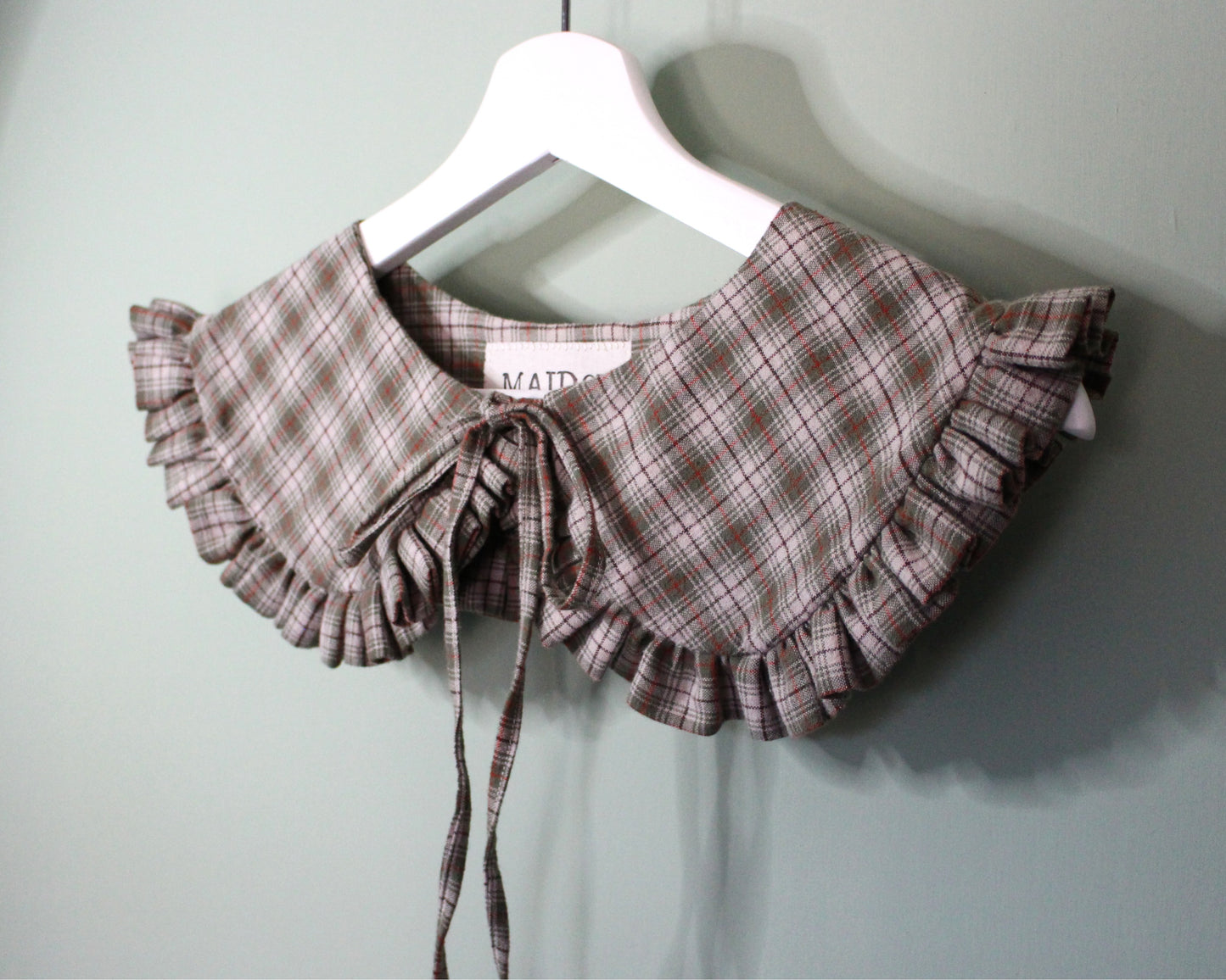 Earthy Checkered Brushed Cotton Collar