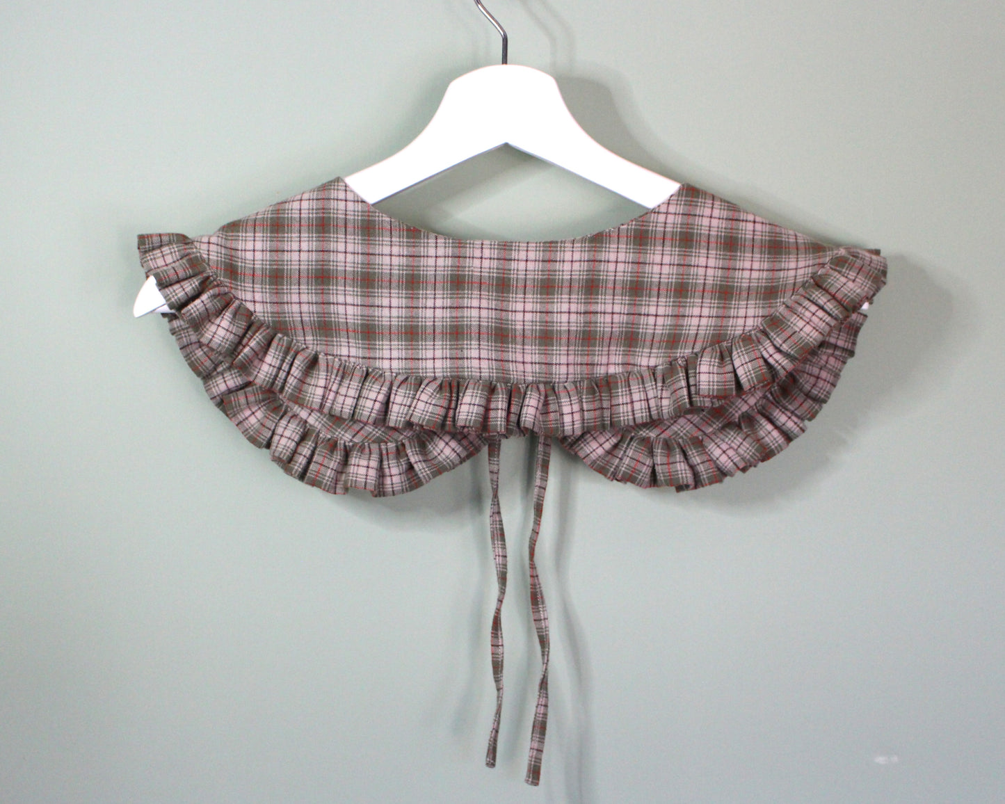 Earthy Checkered Brushed Cotton Collar