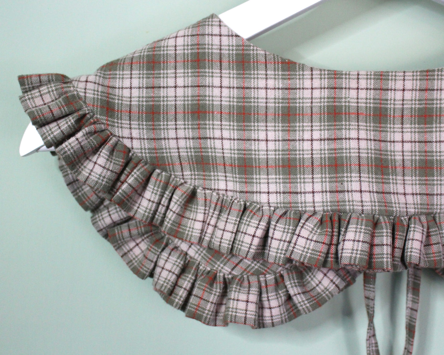 Earthy Checkered Brushed Cotton Collar