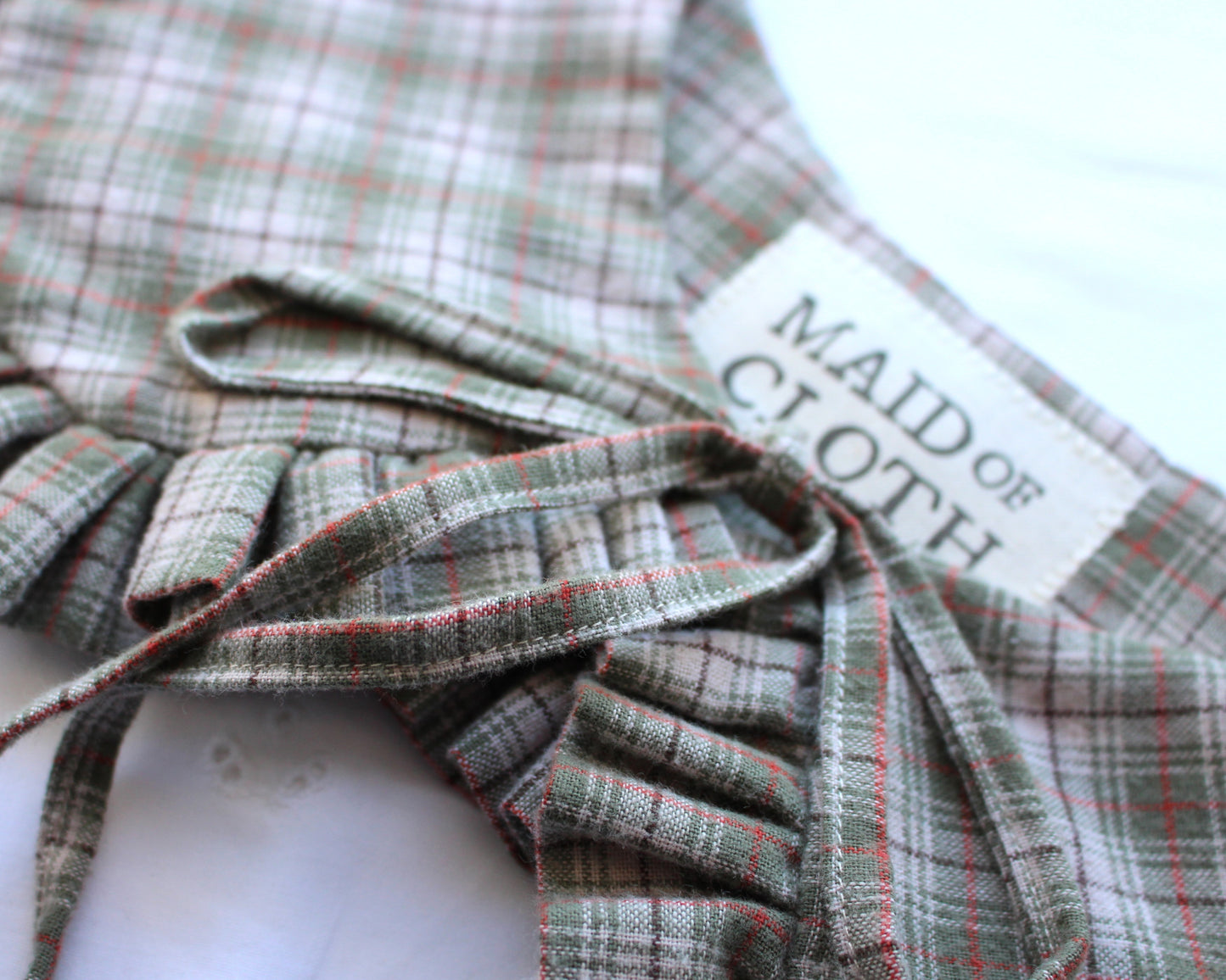Earthy Checkered Brushed Cotton Collar