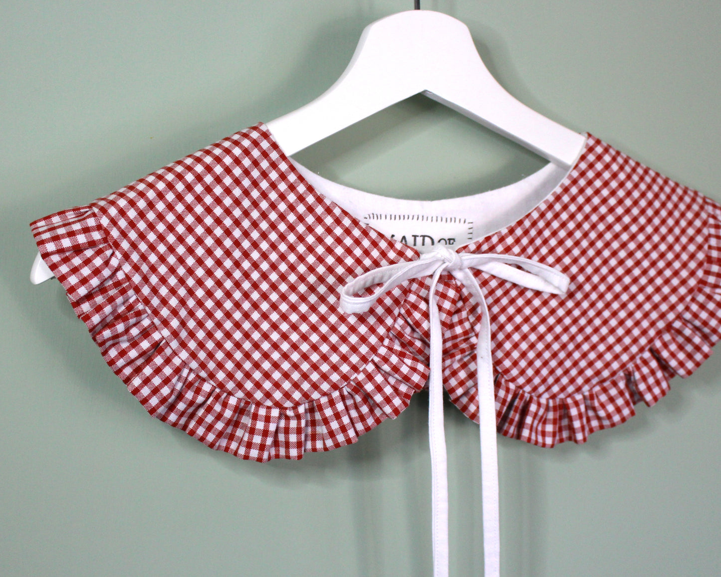 Red Gingham Cotton Collar