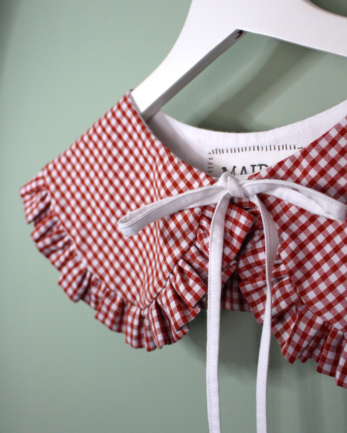 Red Gingham Cotton Collar