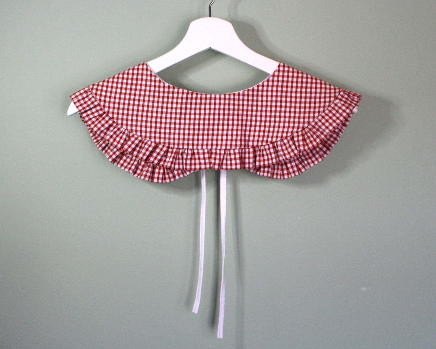 Red Gingham Cotton Collar