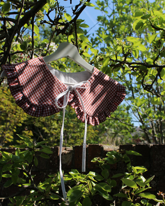 Red Gingham Cotton Collar