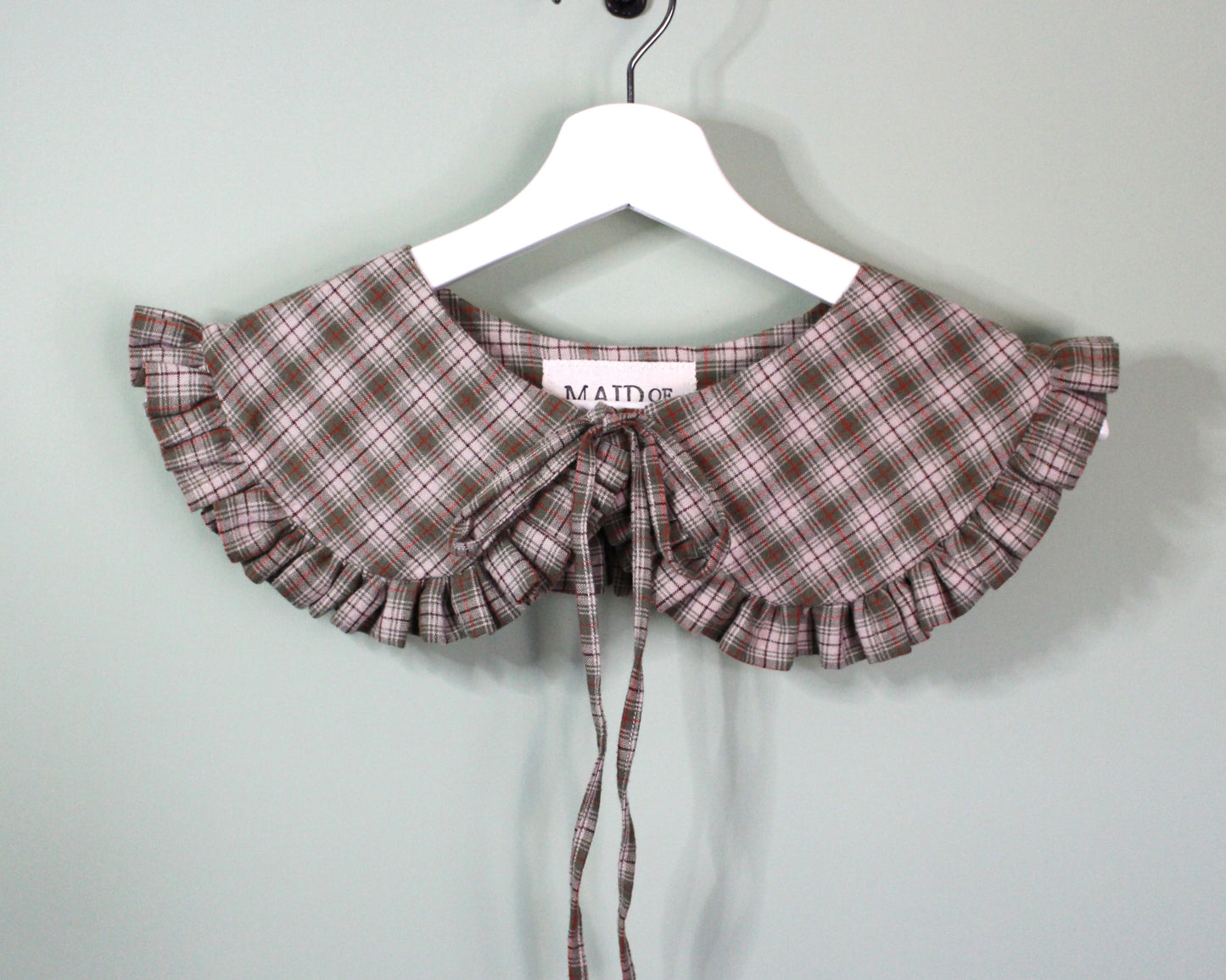Earthy Checkered Brushed Cotton Collar