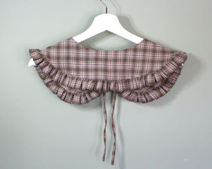 Earthy Checkered Brushed Cotton Collar