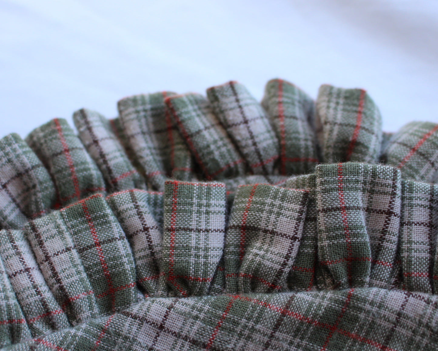 Earthy Checkered Brushed Cotton Collar