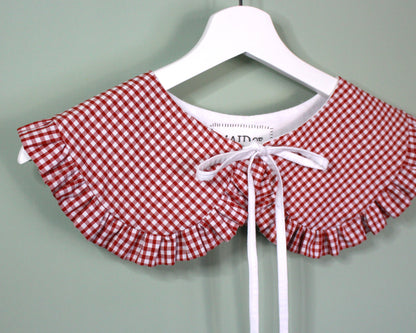 Red Gingham Cotton Collar