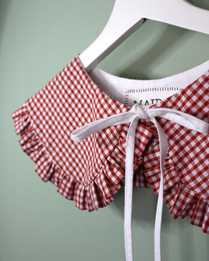 Red Gingham Cotton Collar
