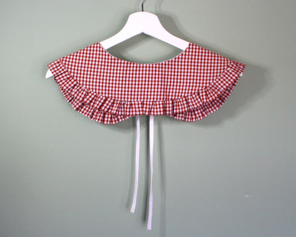 Red Gingham Cotton Collar