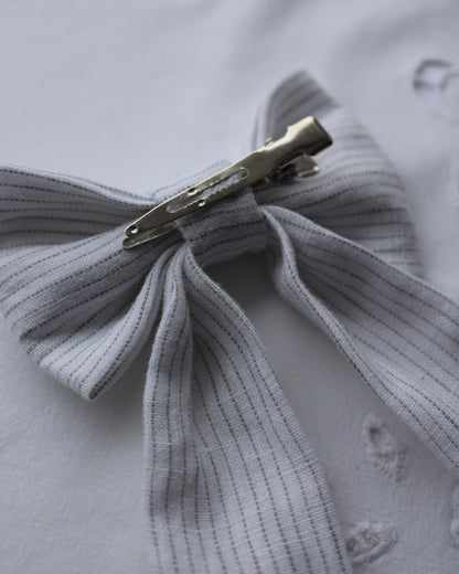 Pin Striped Linen Bow