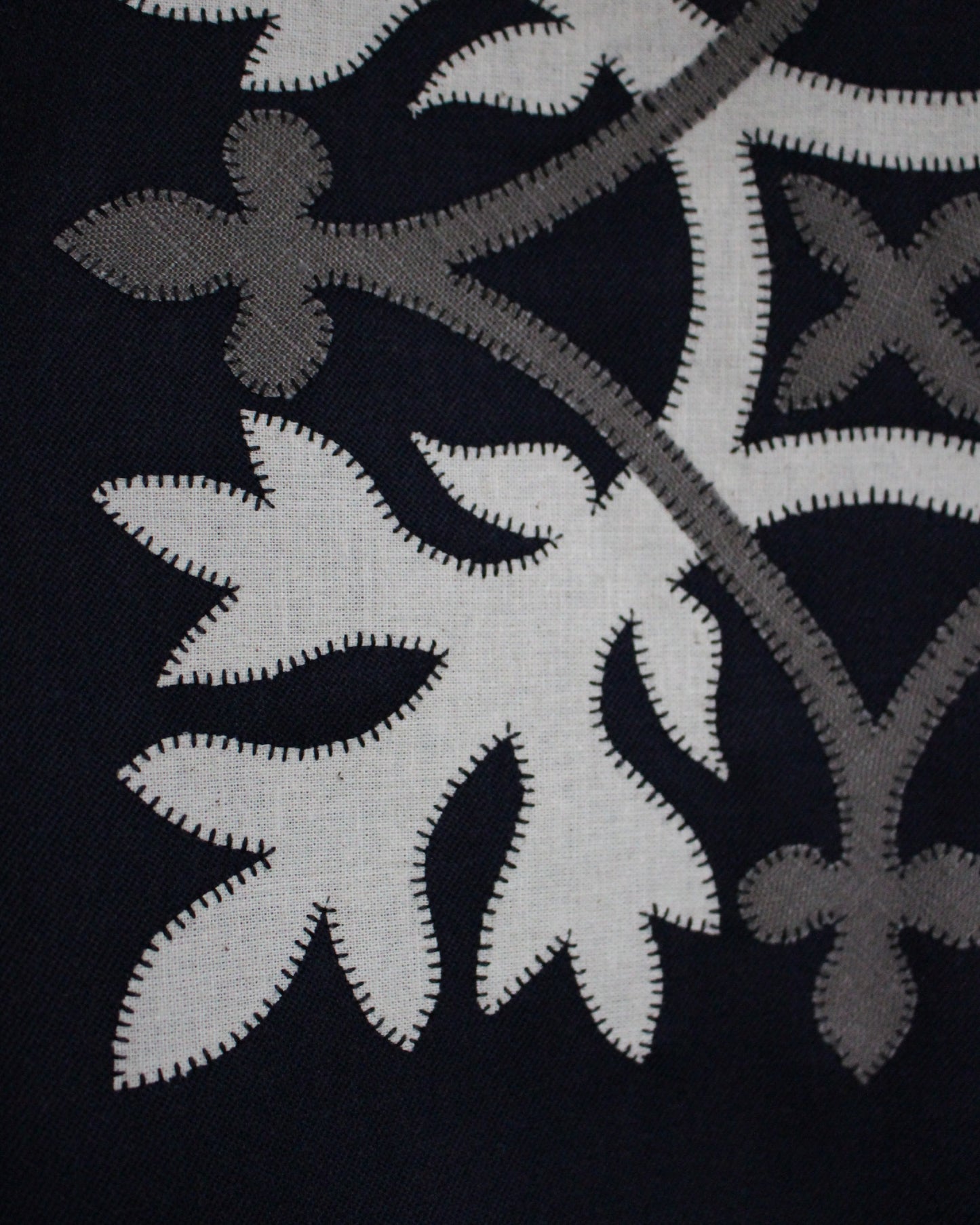 Navy Wool, Leafy Emblem Tabard
