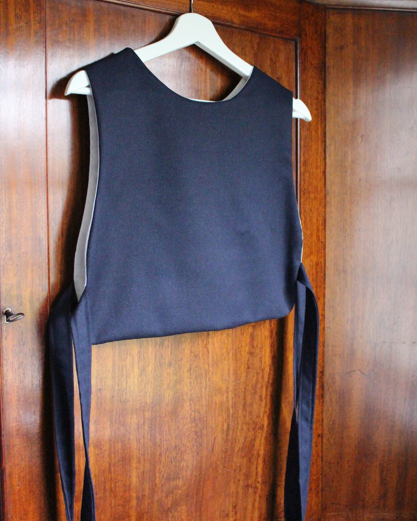Navy Wool, Leafy Emblem Tabard