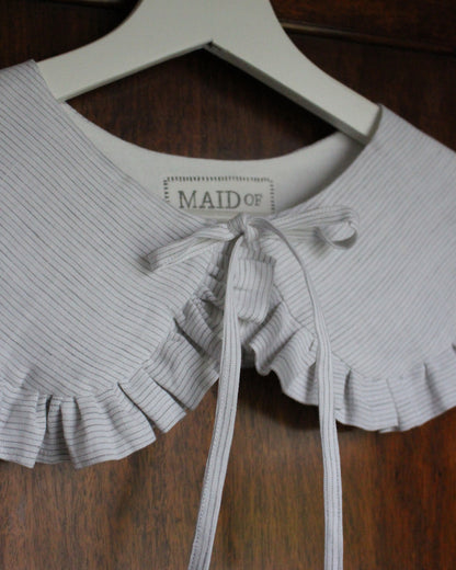 Pin Striped Linen Collar
