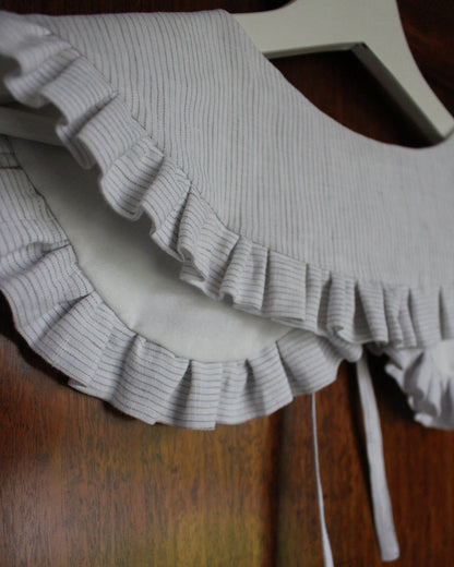 Pin Striped Linen Collar