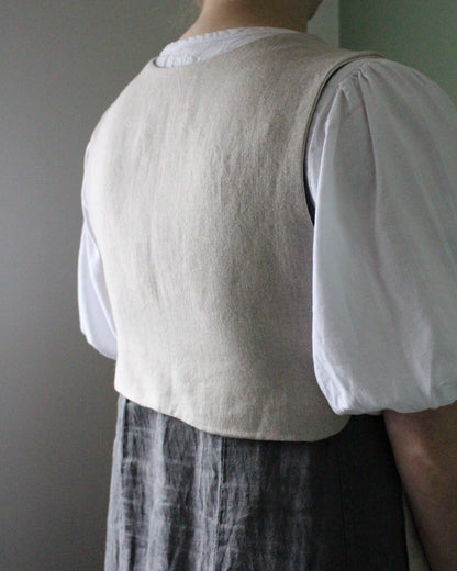 Natural Linen, Leafy Emblem Tabard