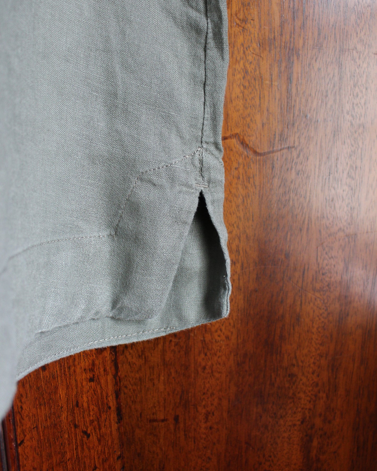 Ornate Neutral, Khaki Tunic Style Top