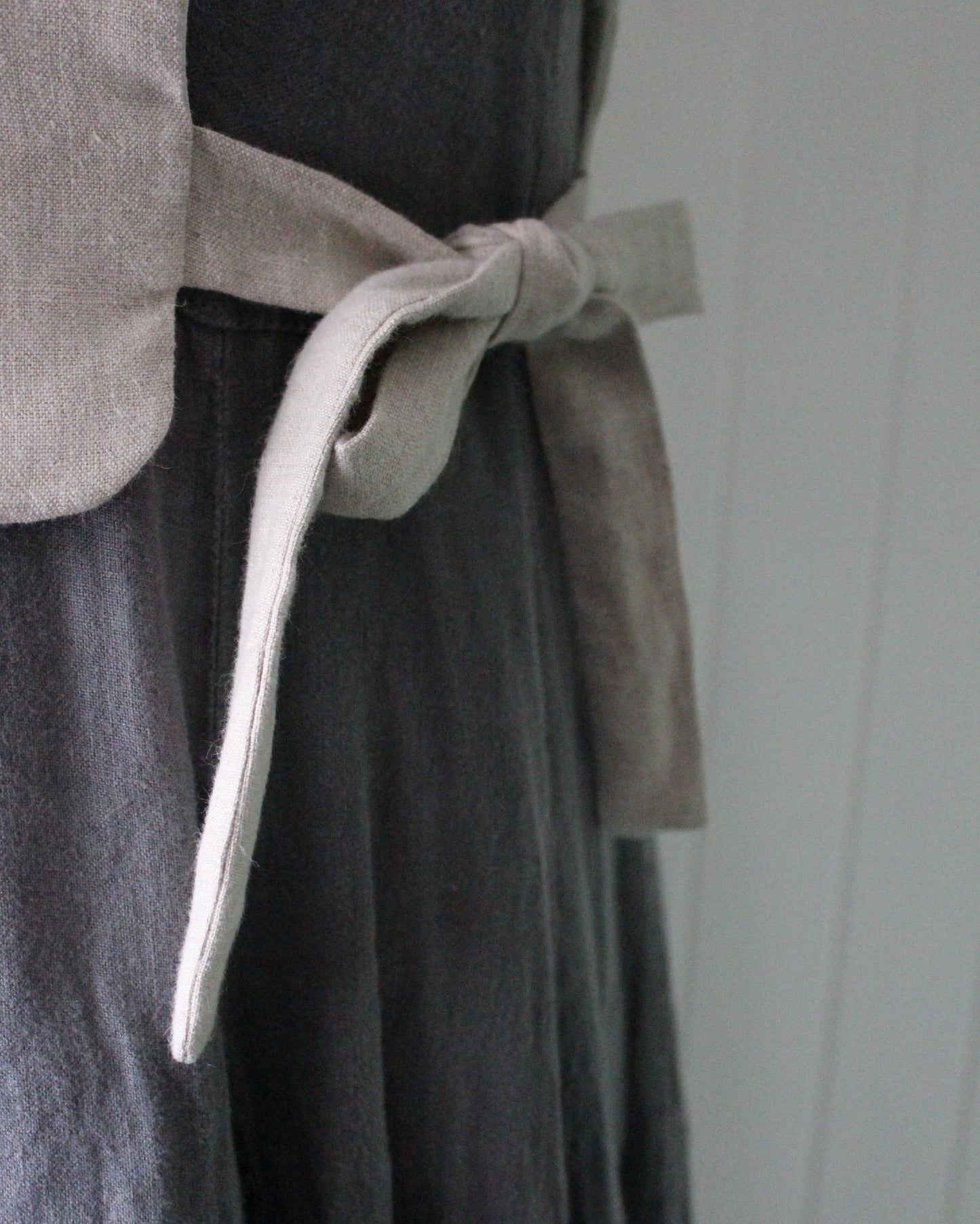 Burgundy Intertwining Vines on Natural Linen