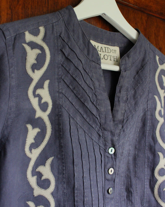 Reworked Dusty Lavender Blouse