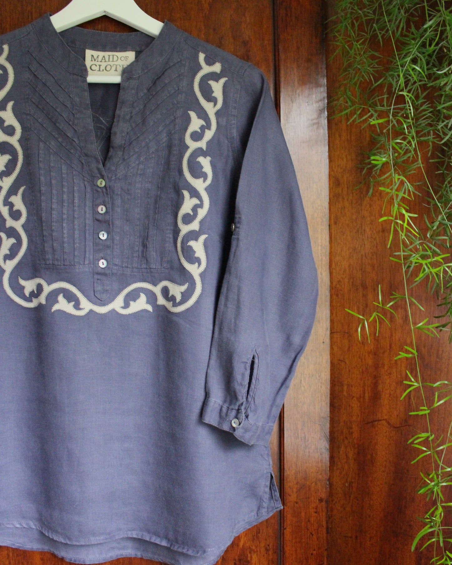 Reworked Dusty Lavender Blouse
