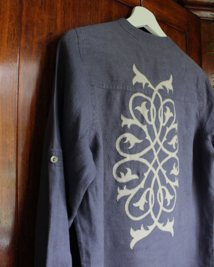 Reworked Dusty Lavender Blouse