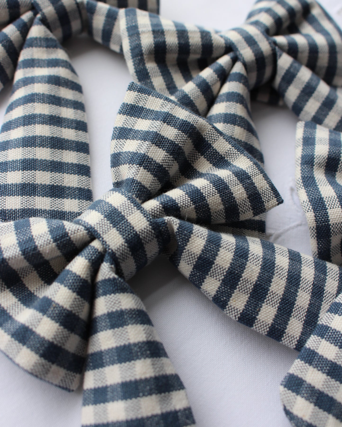 Navy Gingham Bow