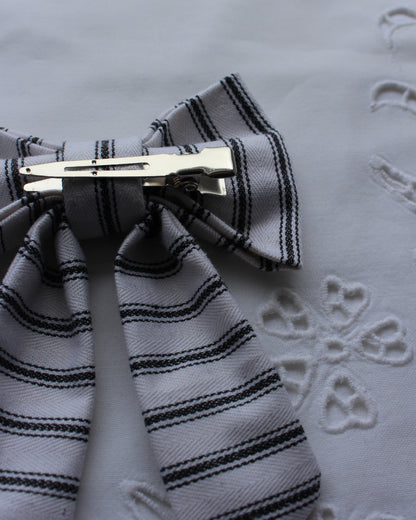 Herringbone Ticking Cotton Bow