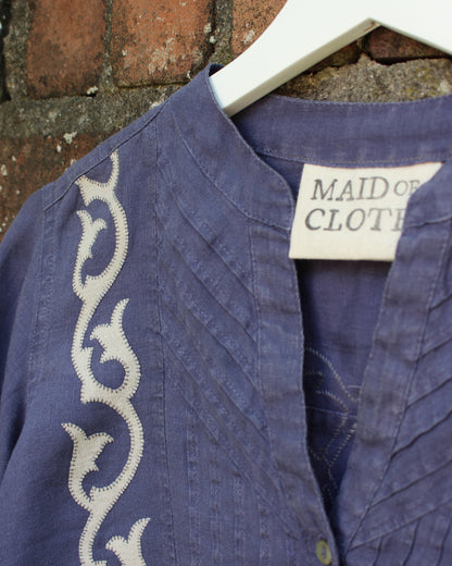 Reworked Dusty Lavender Blouse