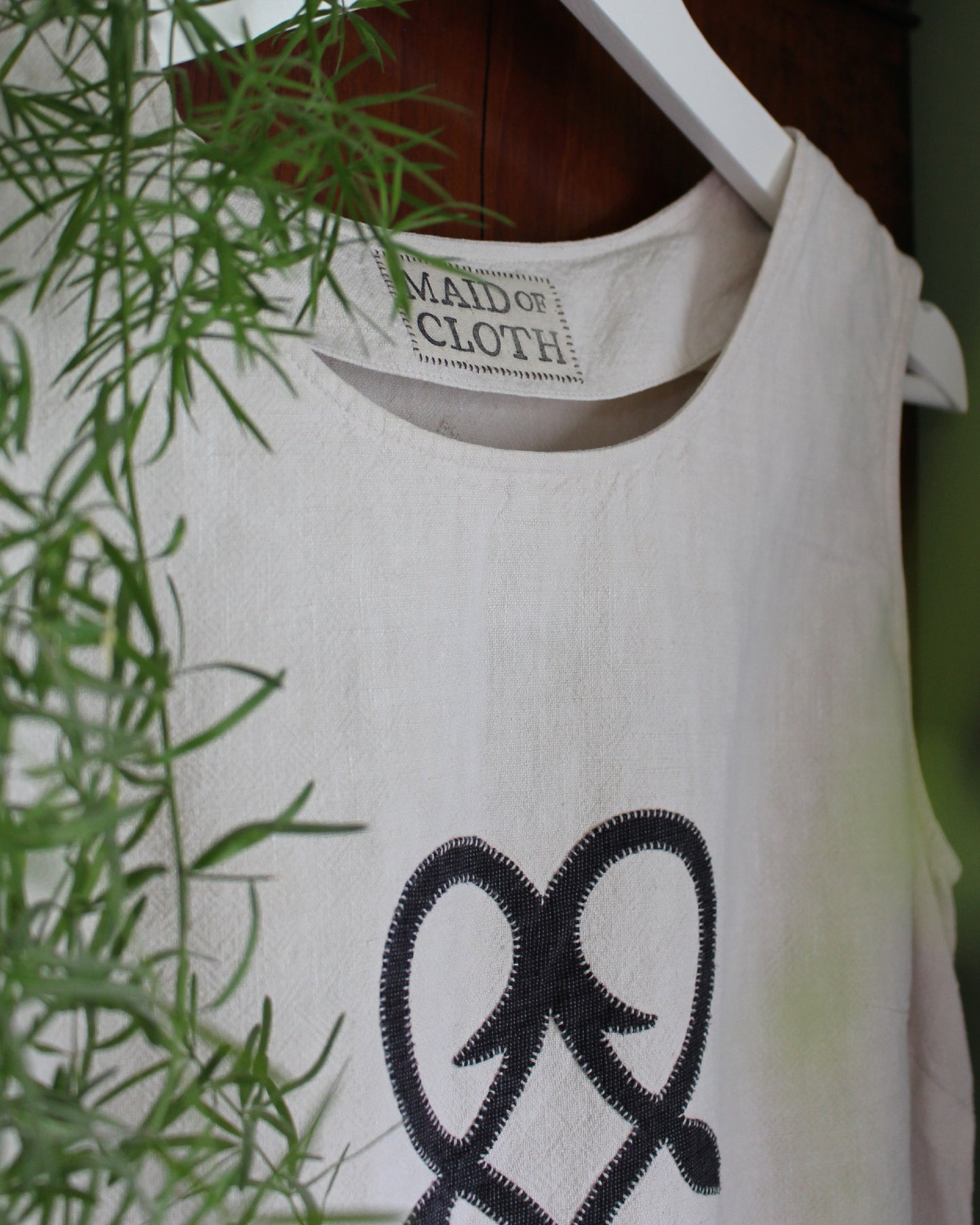 Celtic Heart on Reworked Linen Vest