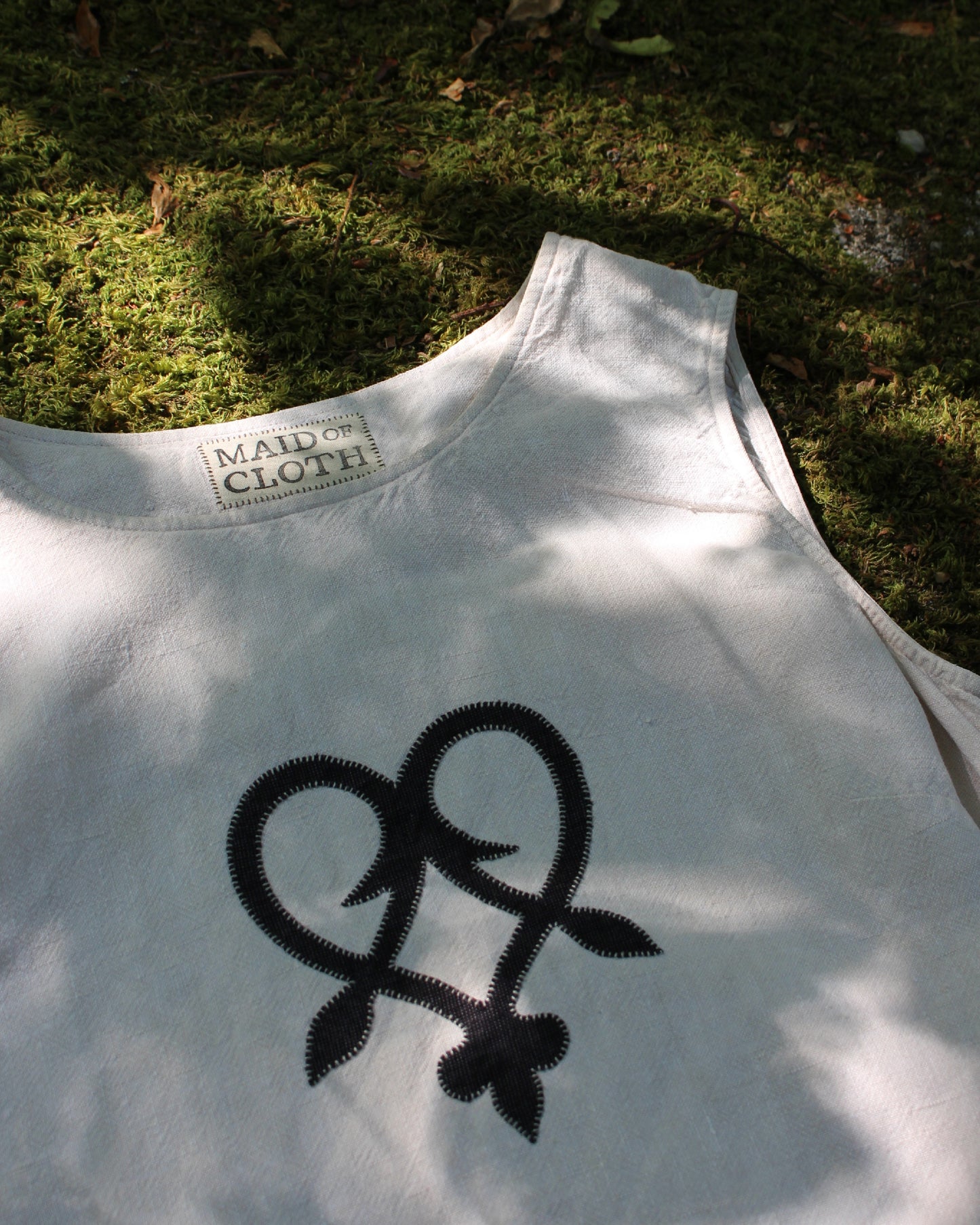 Celtic Heart on Reworked Linen Vest