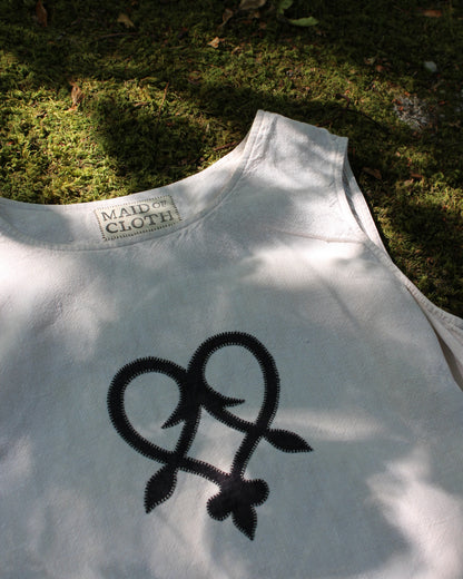 Celtic Heart on Reworked Linen Vest