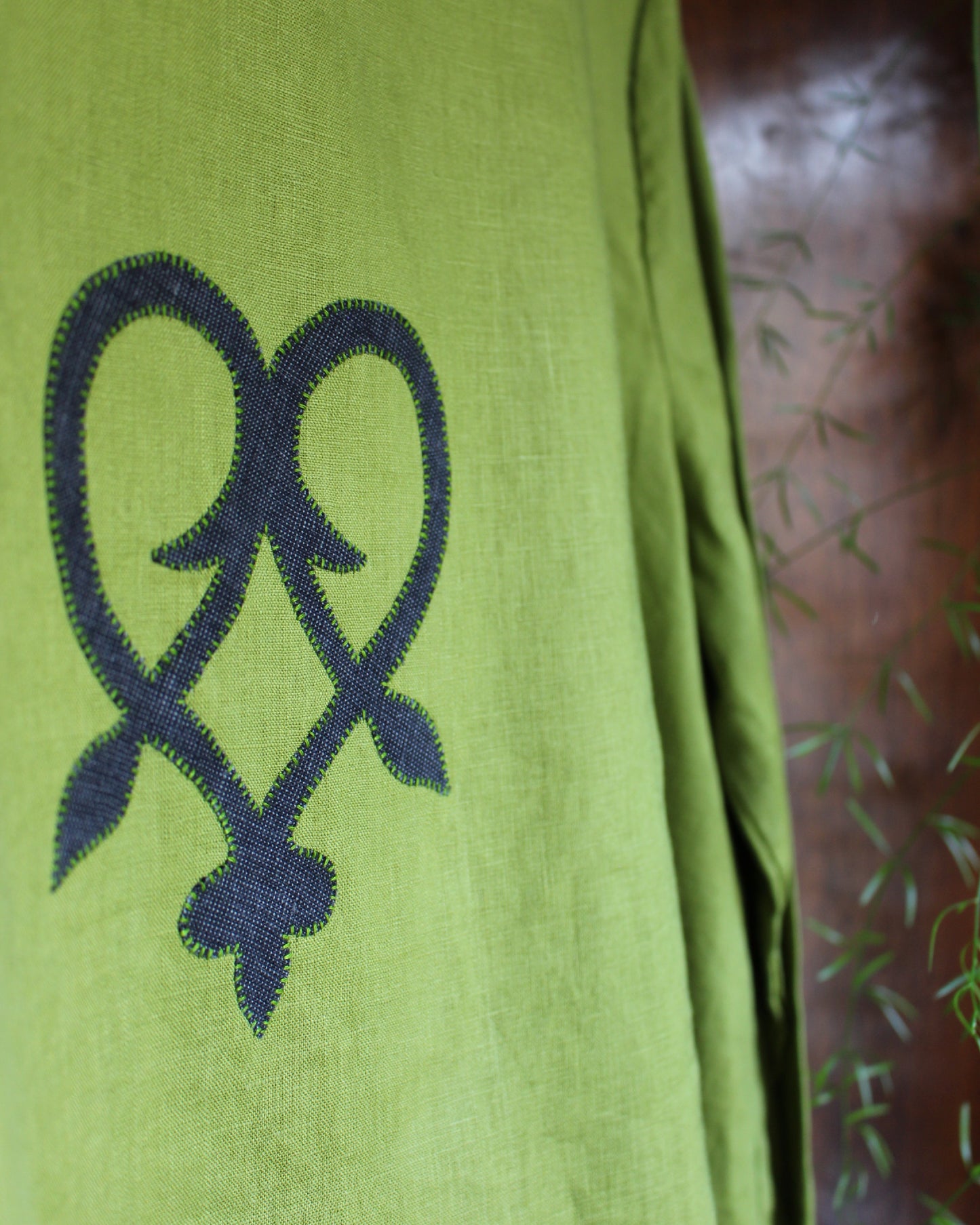 Celtic Heart on Apple Grren Tunic Style Top